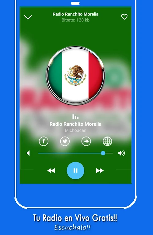 Radio Ranchito Morelia Mexico Live Free Screenshot2