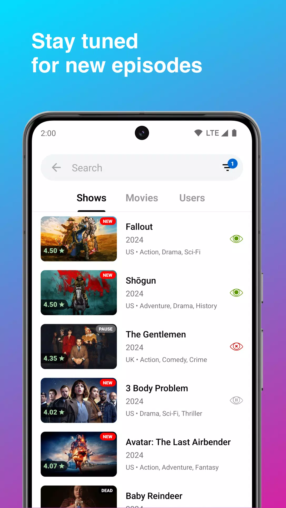 MyShows — TV Shows tracker Mod Screenshot3