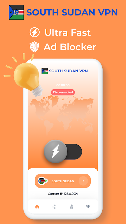 South Sudan VPN -Private Proxy Screenshot1