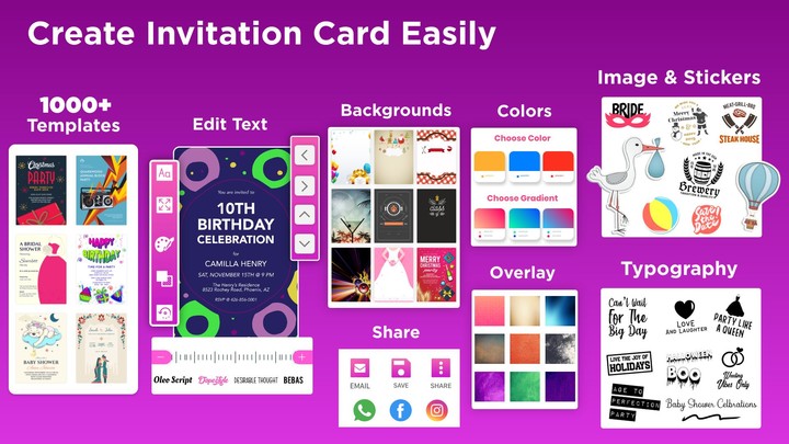 Invitation maker & Card Design Mod Screenshot2