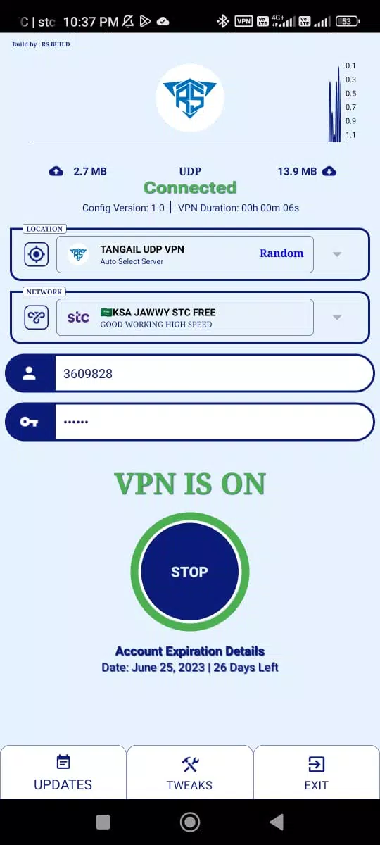 TANGAIL UDP VPN - Secure VPN Screenshot3