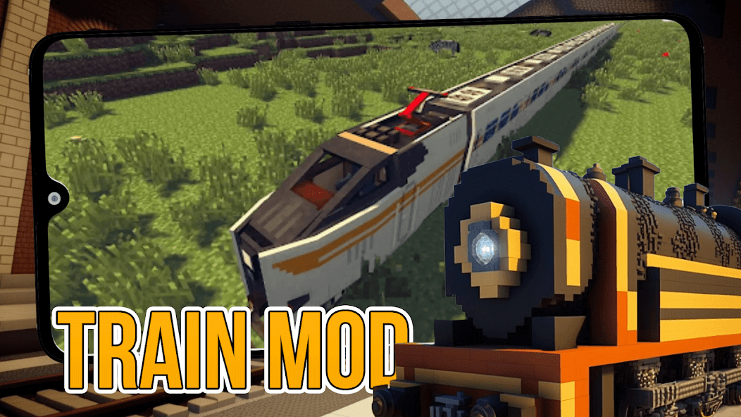 Train mod for Minecraft PE Mod Screenshot1