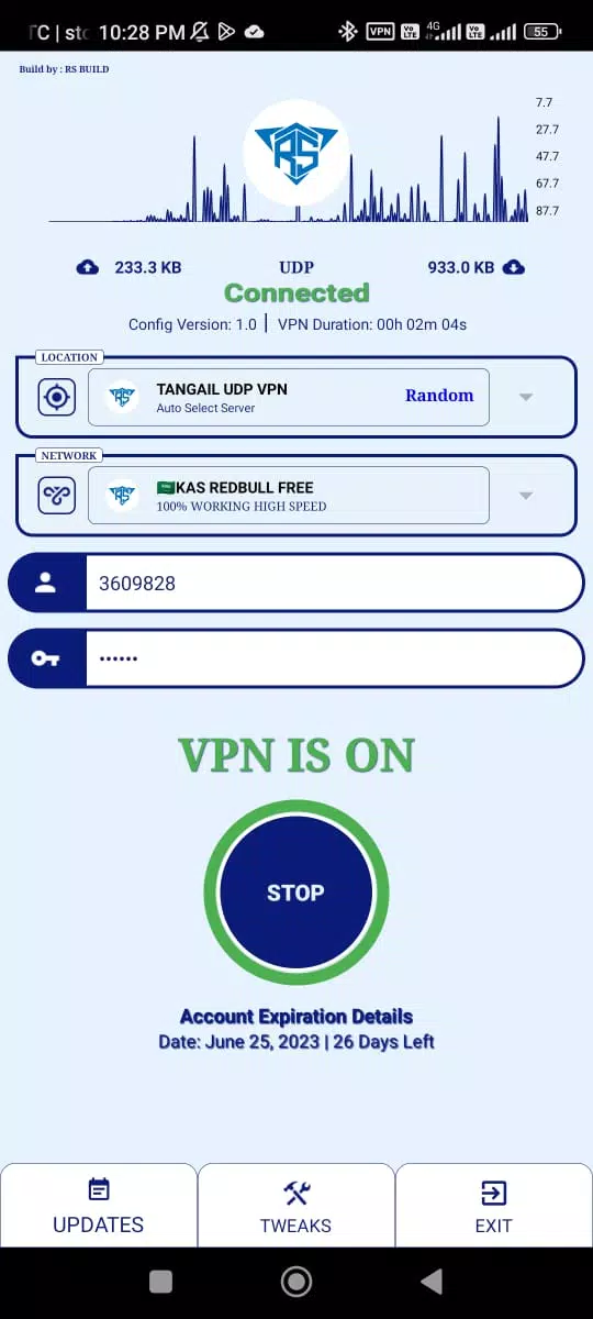 TANGAIL UDP VPN - Secure VPN Screenshot1