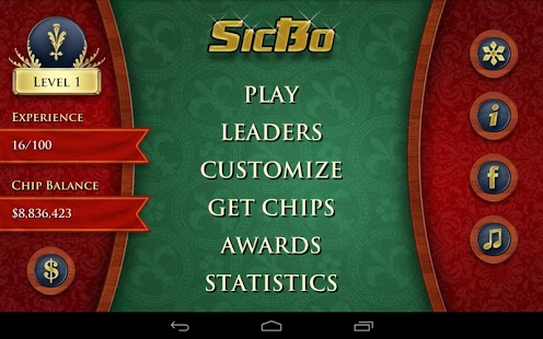 SicBo Casino Dice Game Screenshot1