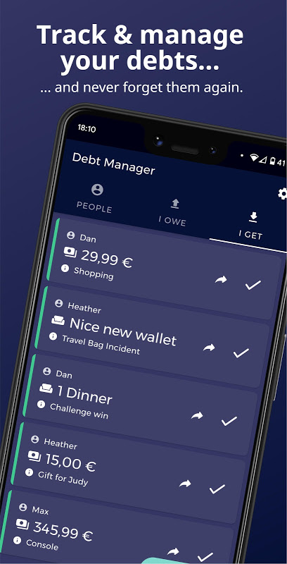 Debt Manager / Tracker Screenshot1