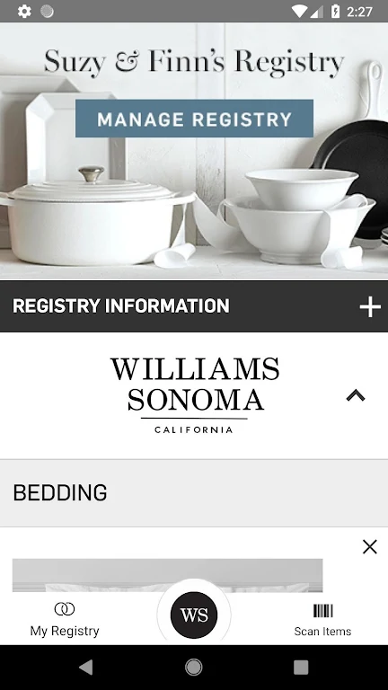 Williams Sonoma Registry Screenshot2