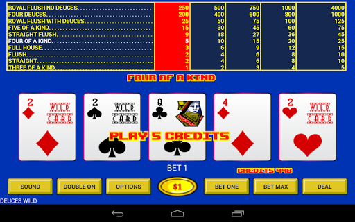 Deuces Wild - Video Poker Screenshot1