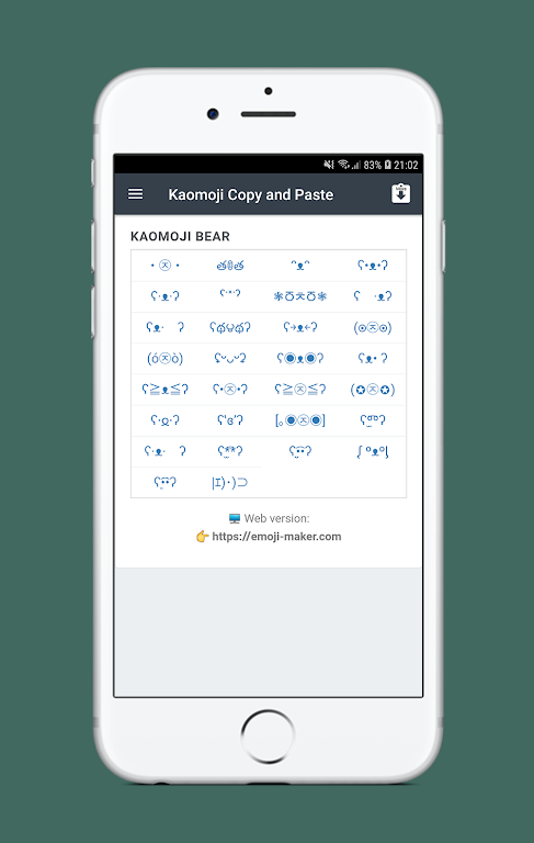 (๑￫ܫ￩) Kaomoji Copy and Paste Screenshot3