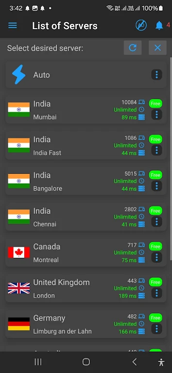 VPN INDIA -Secure & Fast Proxy Screenshot2