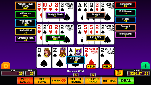 Video Poker Multi Hand Casino Screenshot1