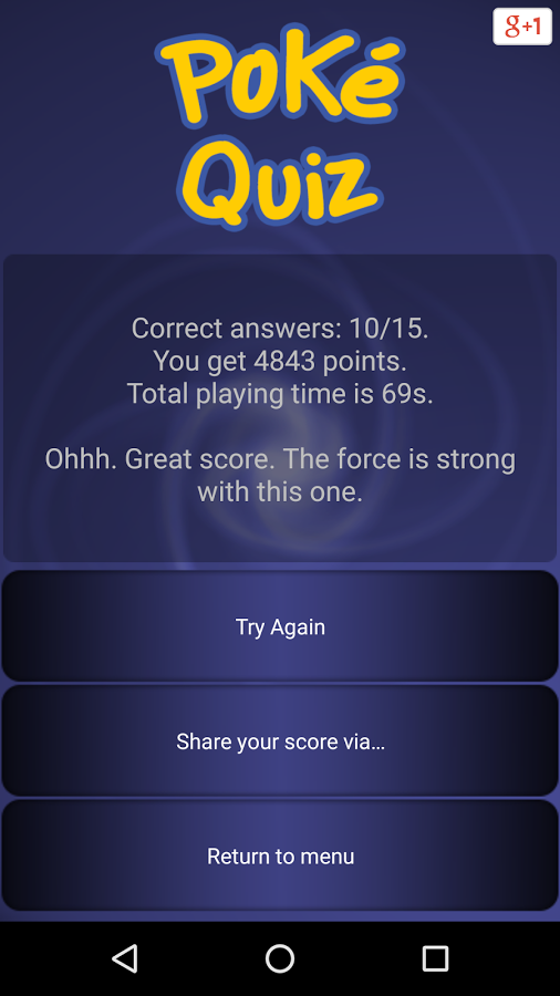 Trivia for Poke - I generation Screenshot2