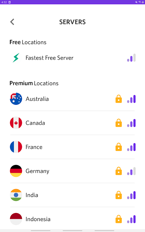 Only VPN - Free VPN Super unlimited proxy Hotspot Screenshot1