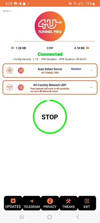 4U TUNNEL PRO - VPN Proxy Screenshot3