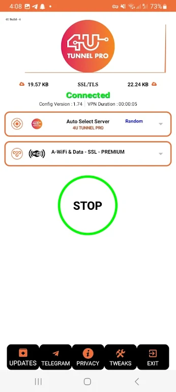 4U TUNNEL PRO - VPN Proxy Screenshot1