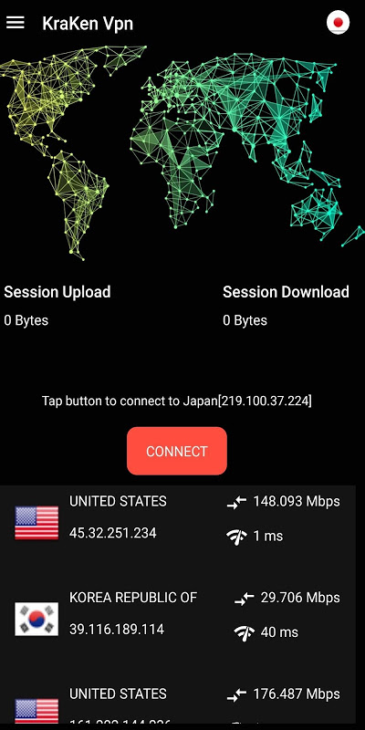 PUGB MOBILE VPN - KRAKON VPN RUN PUBG MOBILE Screenshot2