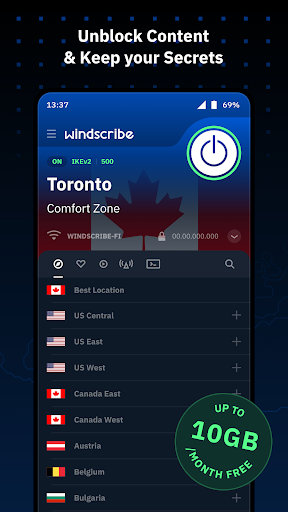 Windscribe VPN Screenshot1