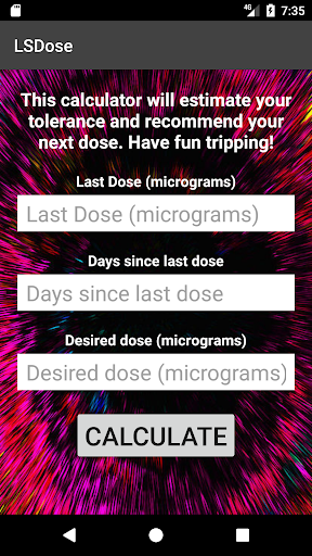 LSDose - LSD or Shrooms dose tolerance calculator Screenshot2