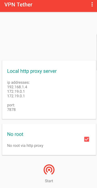 VPN Tether (share VPN connections) Screenshot2