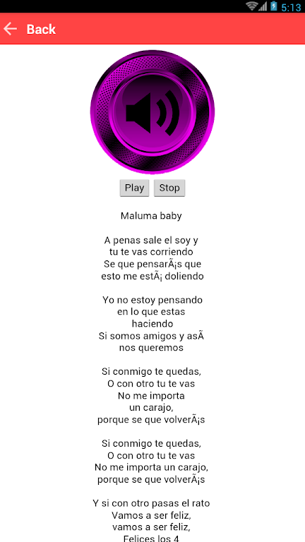 Felices Los 4 Maluma Musica Lyrics Screenshot2