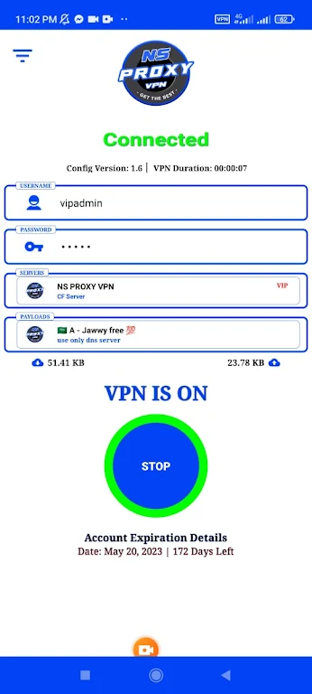 NS PROXY VPN Screenshot1