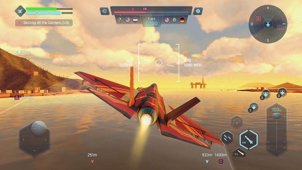 Sky Warriors: Airplane Games Mod Screenshot2