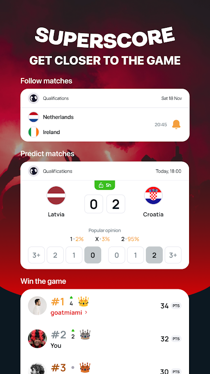 Superscore - Live scores Screenshot1