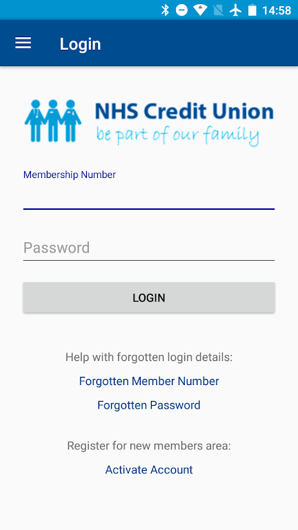 NHS Credit Union Mobile Screenshot1