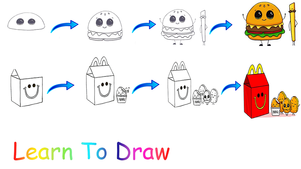 Learn How To Draw Cute Food Screenshot1