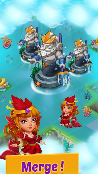 Merge Mermaids-magic puzzles Mod Screenshot1