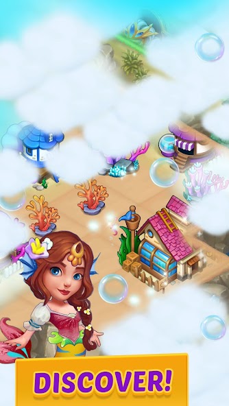 Merge Mermaids-magic puzzles Mod Screenshot3