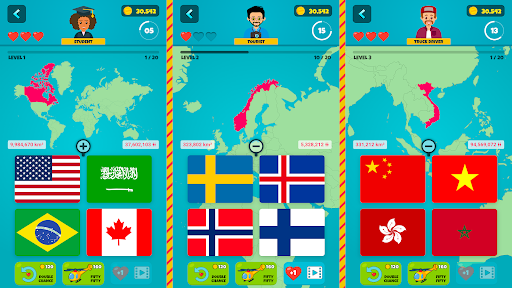 Flags of the World 2: Map - Geography Quiz Screenshot3