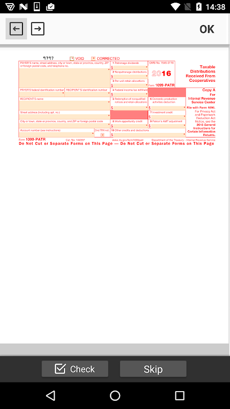 PDF Form 1099 PATR for IRS: Sign Tax Digital eForm Screenshot4