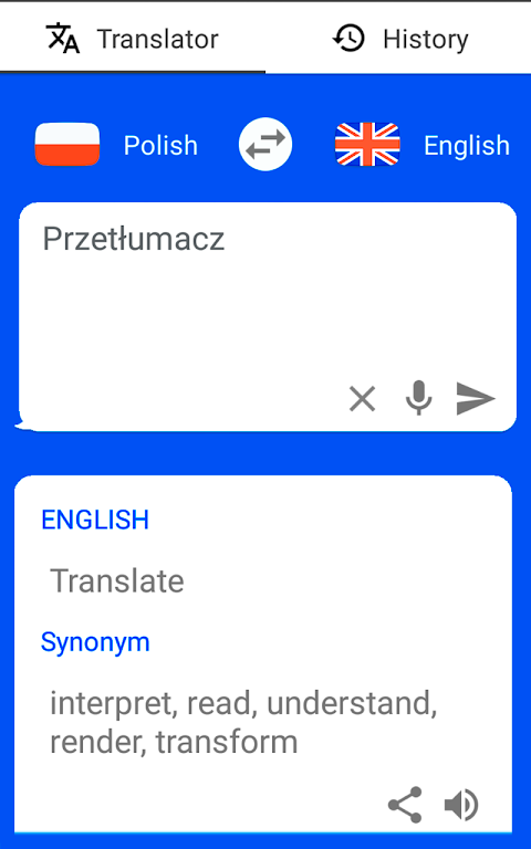 Polish - English Translator ( Screenshot2