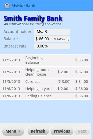 MyKidsBank Screenshot2