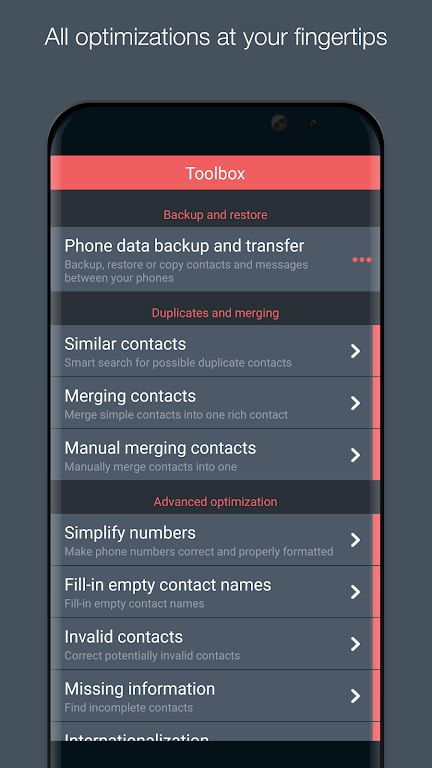 Contacts Optimizer Mod Screenshot3