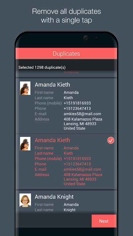 Contacts Optimizer Mod Screenshot2