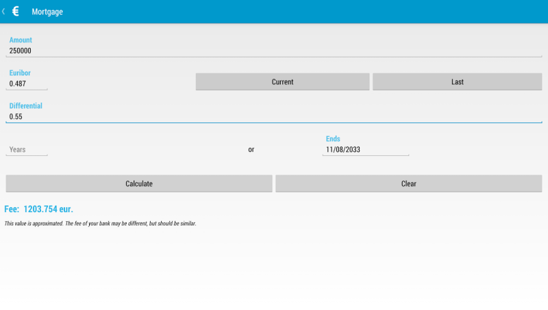 EuriborRates & Mortgage Screenshot3