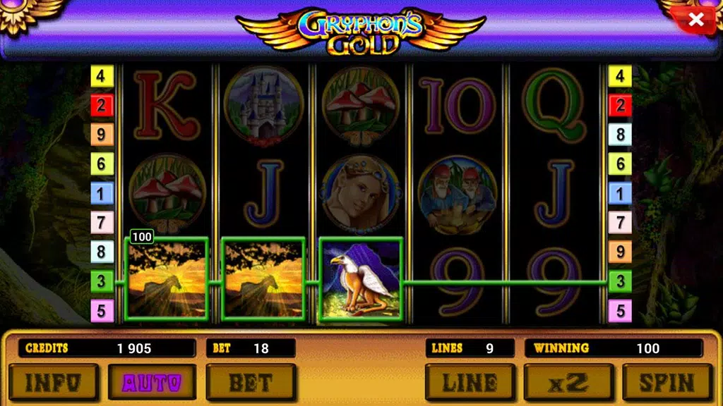 Gryphons Gold slot Screenshot4