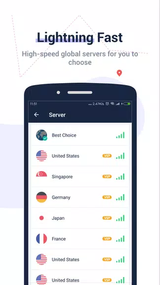 Top VPN - Secure, Private, Free Internet Unlimited Screenshot3