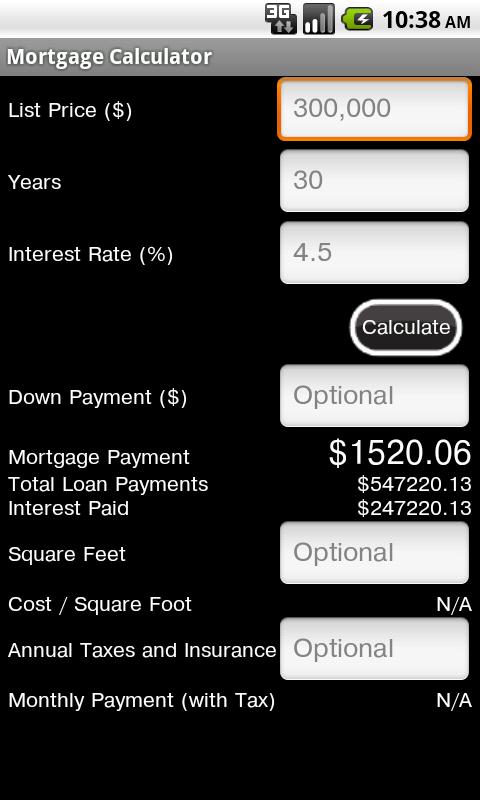 Mortgage Calculator Free Screenshot1