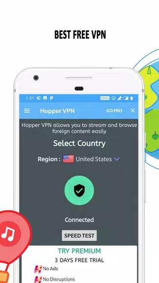 Hopper VPN : Secure VPN Proxy Screenshot2