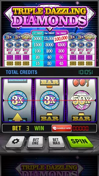 Triple Dazzling Diamonds Slots Screenshot1