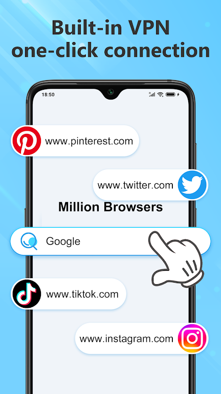 Bullet Browser: Million VPN Screenshot2