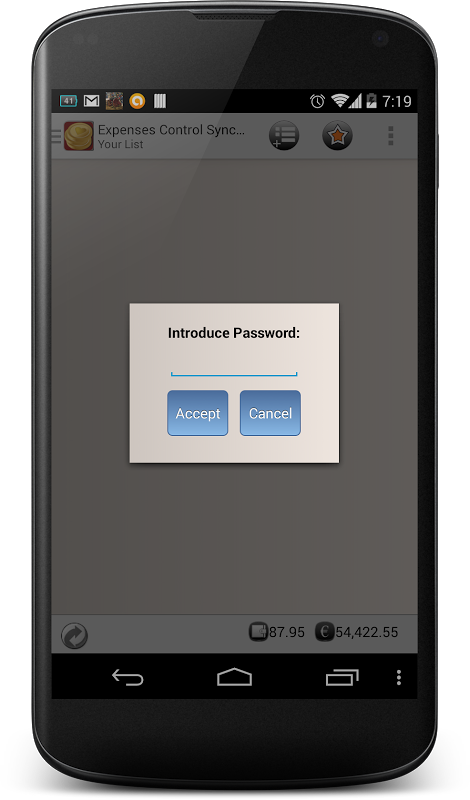 Expenses Control Sync Screenshot1