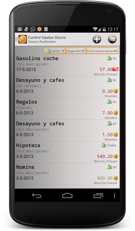 Expenses Control Sync Screenshot2