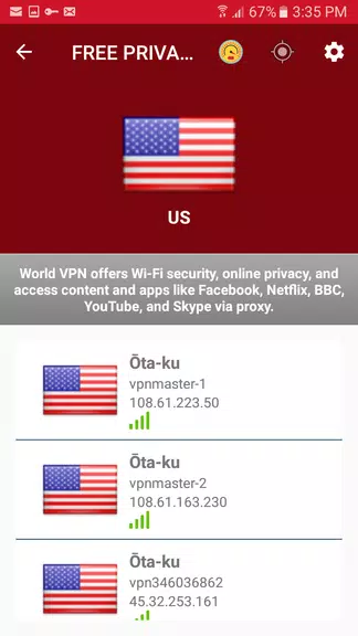 Free Private VPN-Unlimited Free VPN Proxy & Wi-Fi Screenshot3