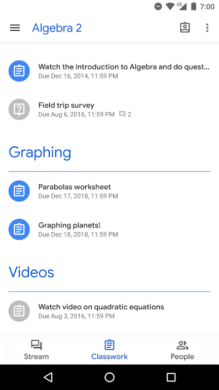 Google Classroom Screenshot2