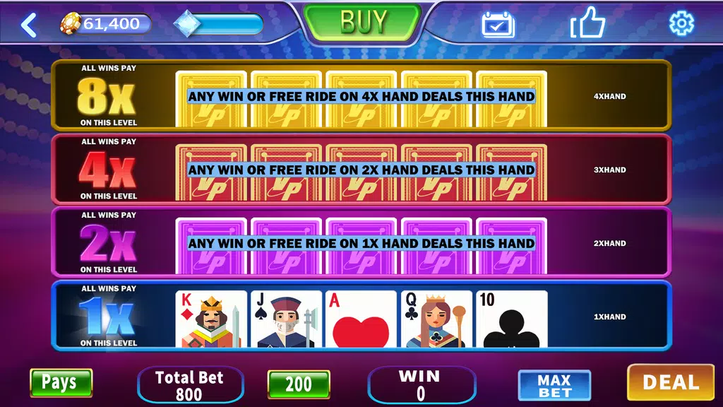 Royal House - Free Vegas Multi hand  Video Poker Screenshot2