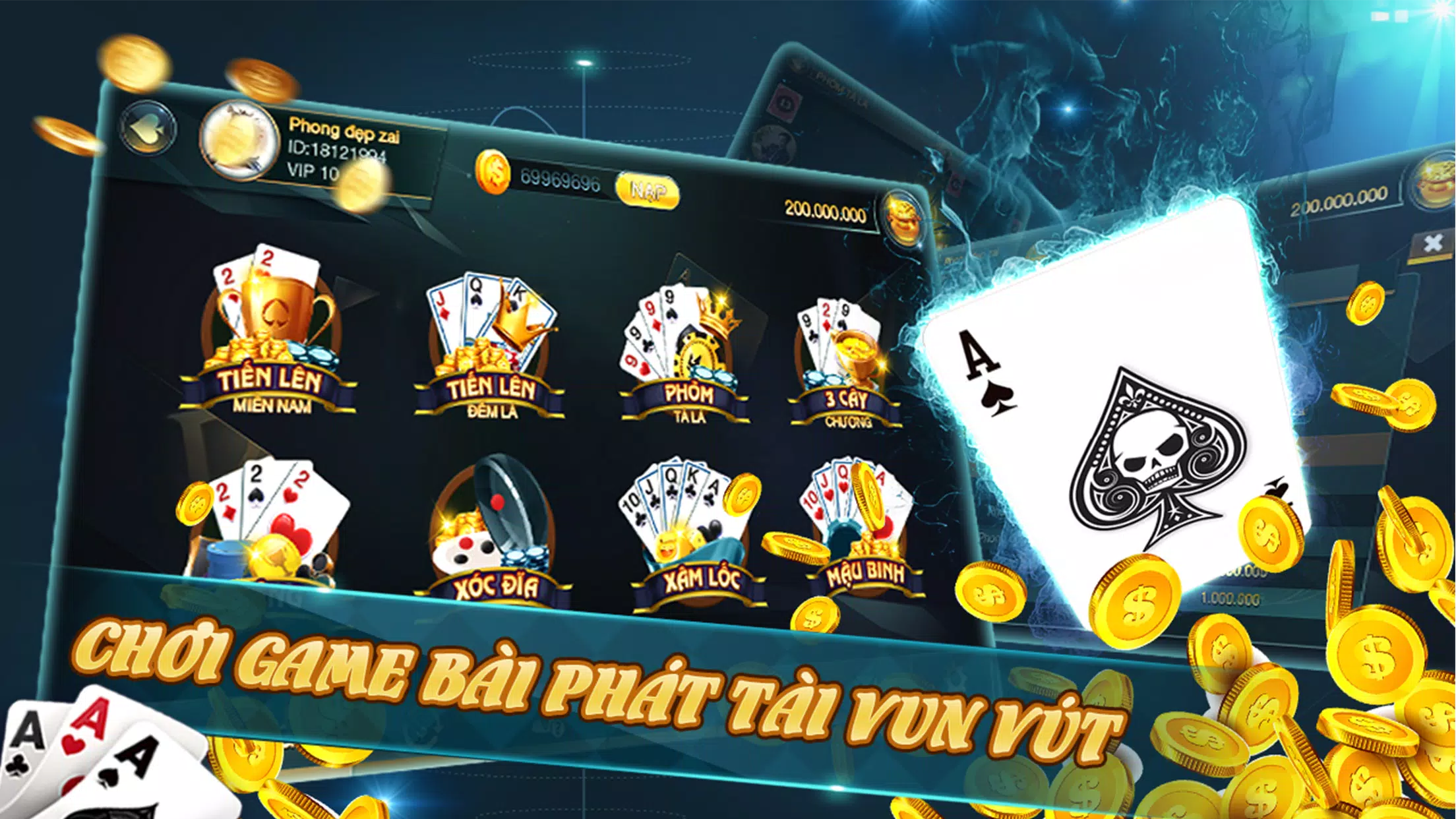 BAI THIEN DIA - GAME DANH BAI DOI THUONG CHAT Screenshot2