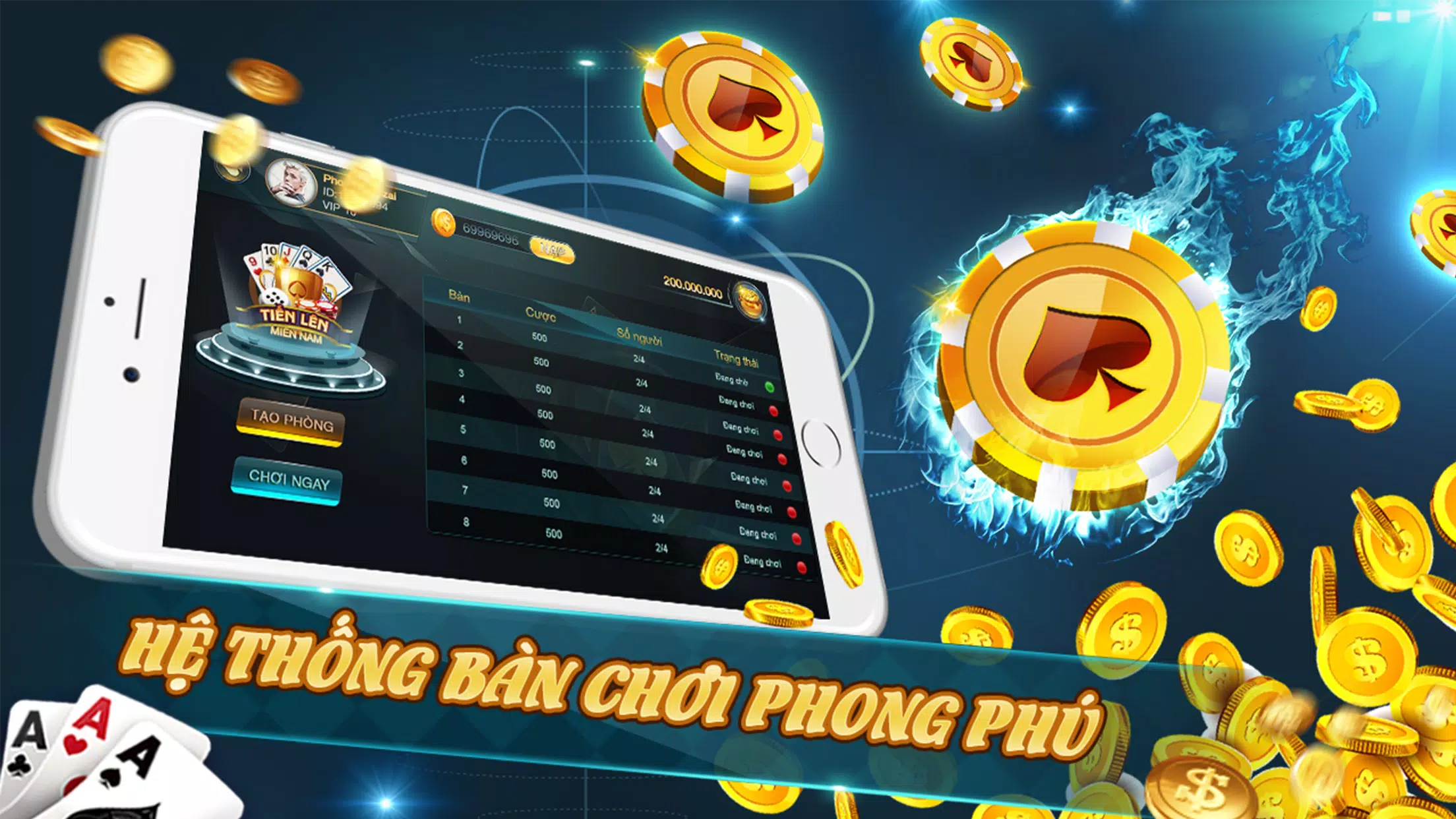 BAI THIEN DIA - GAME DANH BAI DOI THUONG CHAT Screenshot3